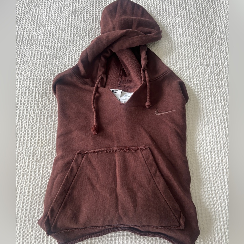 Nike Cropped Brown Hoodie